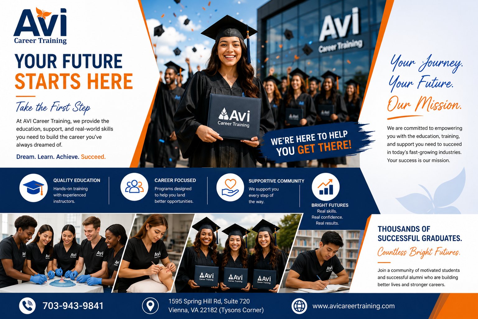 Student applying to AVI Career Training esthetics program