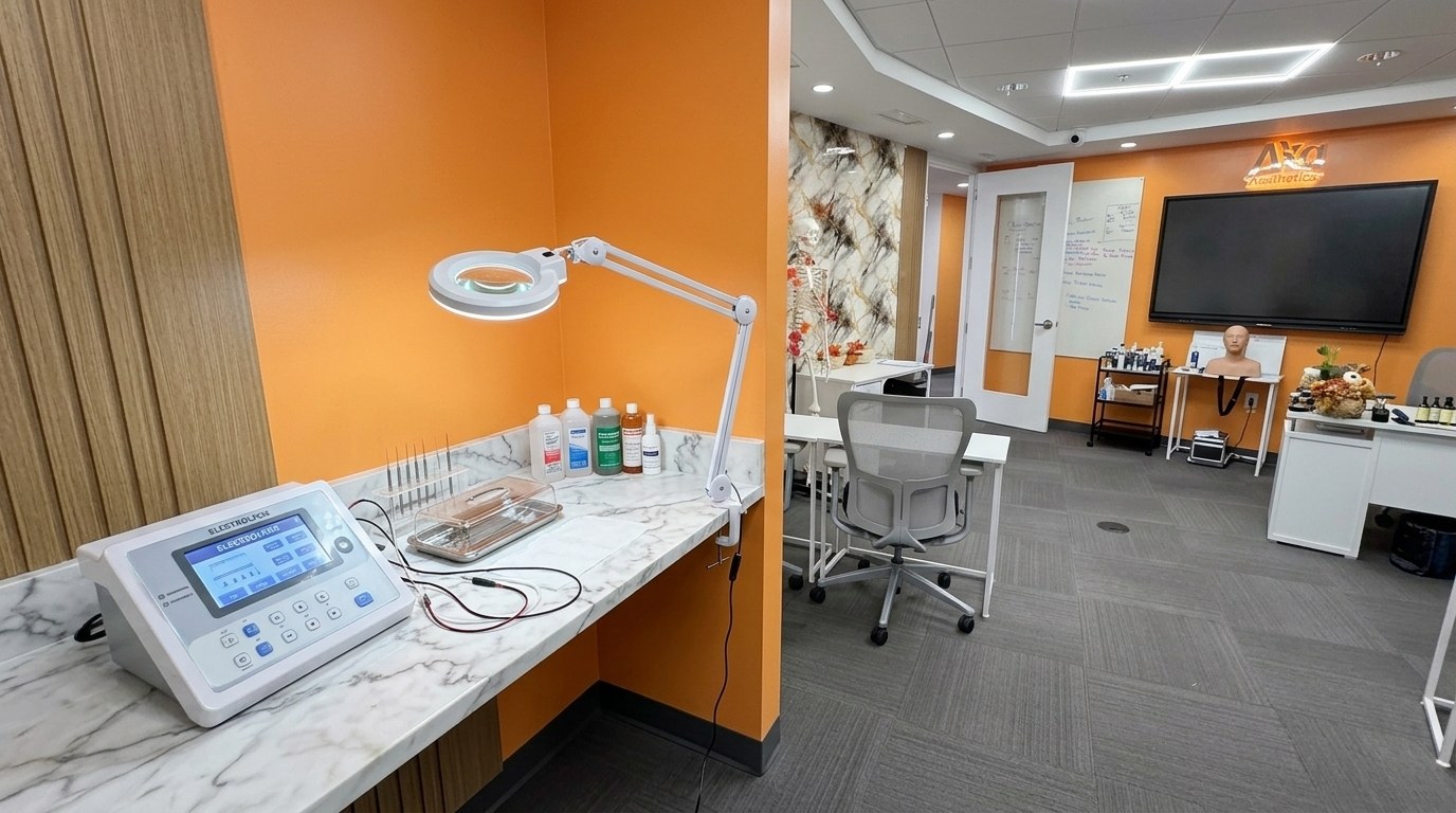 Electrolysis equipment at AVI Career Training