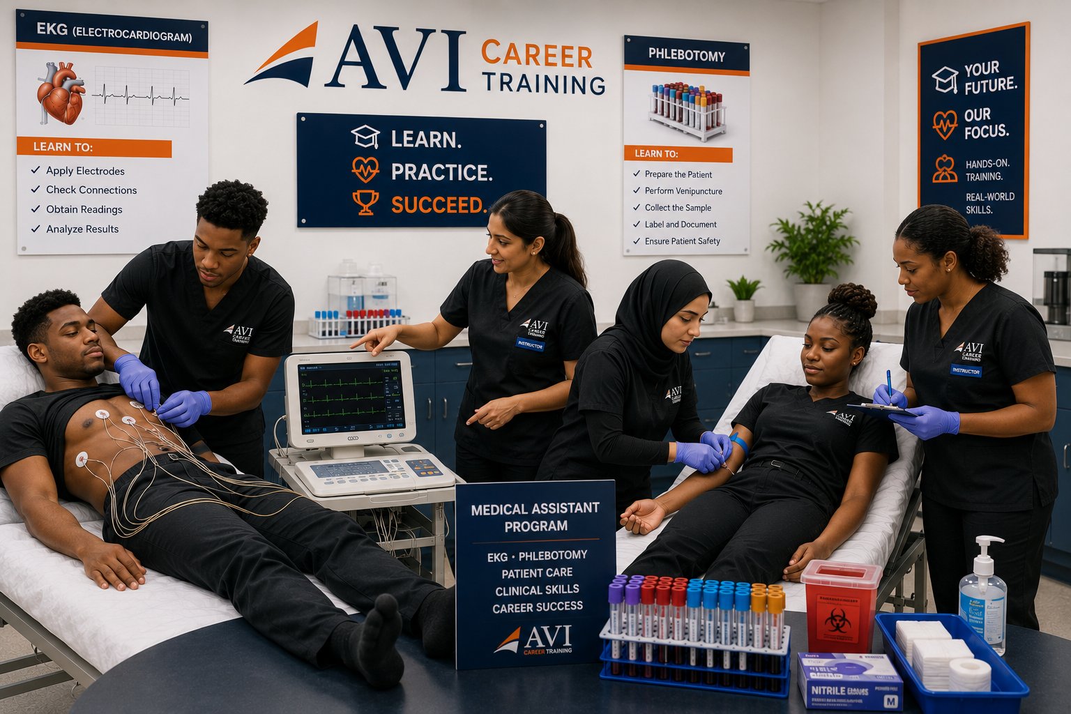 CCMA program hands-on lab AVI Career Training Vienna Virginia