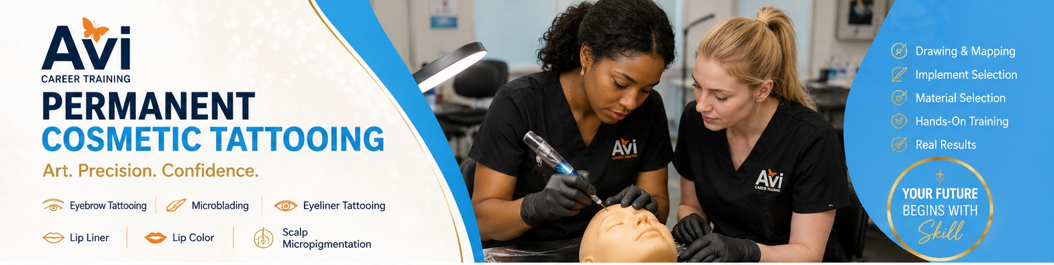Permanent cosmetic tattooing professional